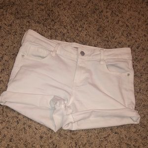 white jeans shorts